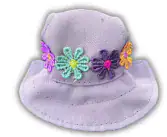 Gorrito de tela floreado