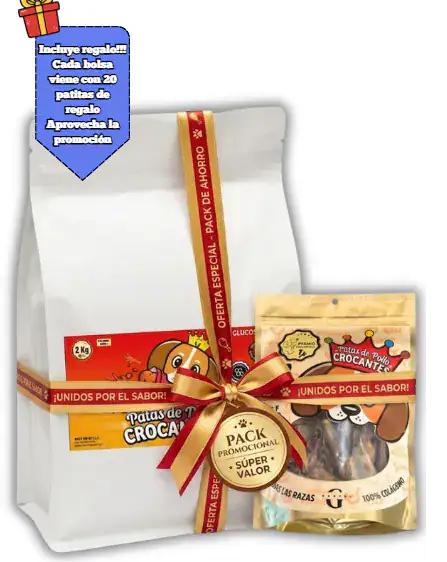 bolsa PATAS DE POLLO CROCANTES 2KG (Promocion + 20UNDS)