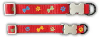 COLLAR NYLON HUESO/HUELLITA