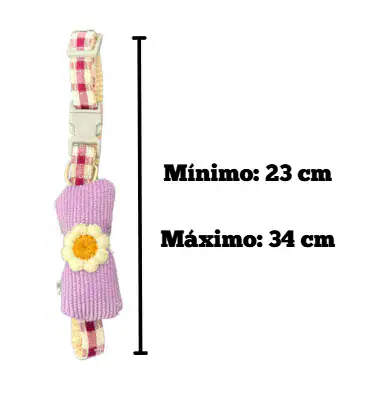 PLANCHA COLLAR PELUCHE FLOR X12