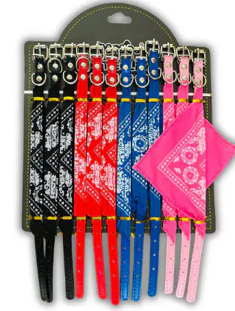 PLANCHA COLLAR BANDANA SIN CASCABEL X12
