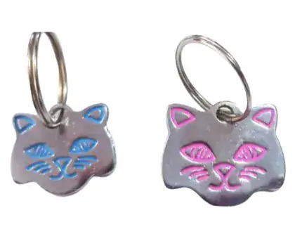 Placas de Metal Para Gatos Carita