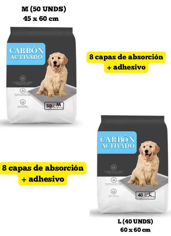 Pañal de piso con carbón activado