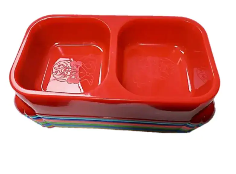 Plato División Cuadrado Con Patitas Grande