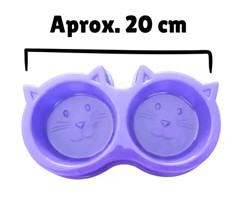 Plato Doble Cara De Gato Chico