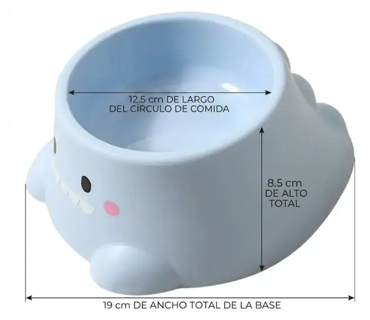 PLATO INOXIDABLE CON BASE DE GATO
