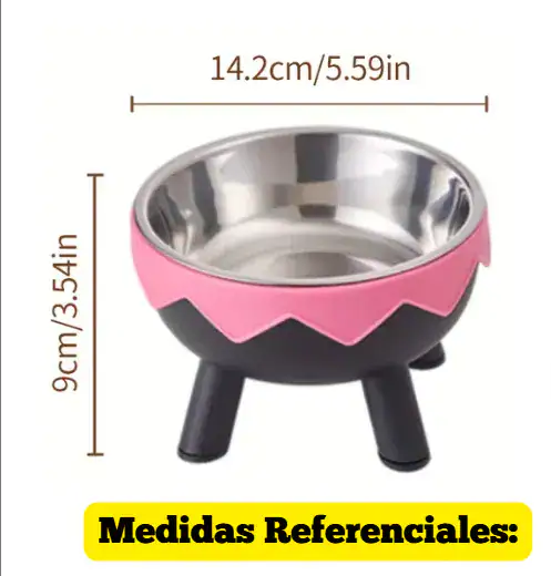 PLATO ACERO EGGSHELL CON PATITAS