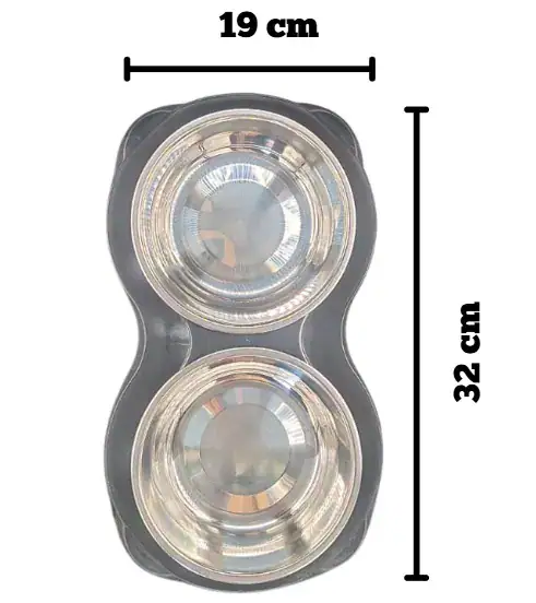 PLATO DOBLE DE ALUMINIO CON BASE TRANSPARENTE