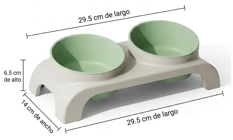 COMEDERO DOBLE BOWL HUELLA