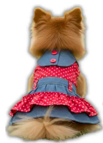 Vestido Jeans con Tela