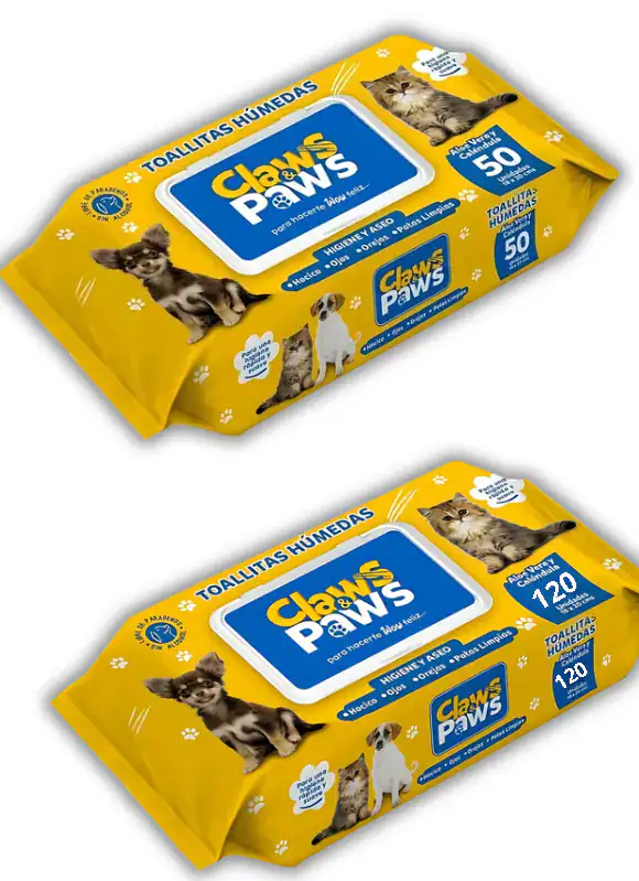 TOALLITAS HUMEDAS CLAWS & PAWS