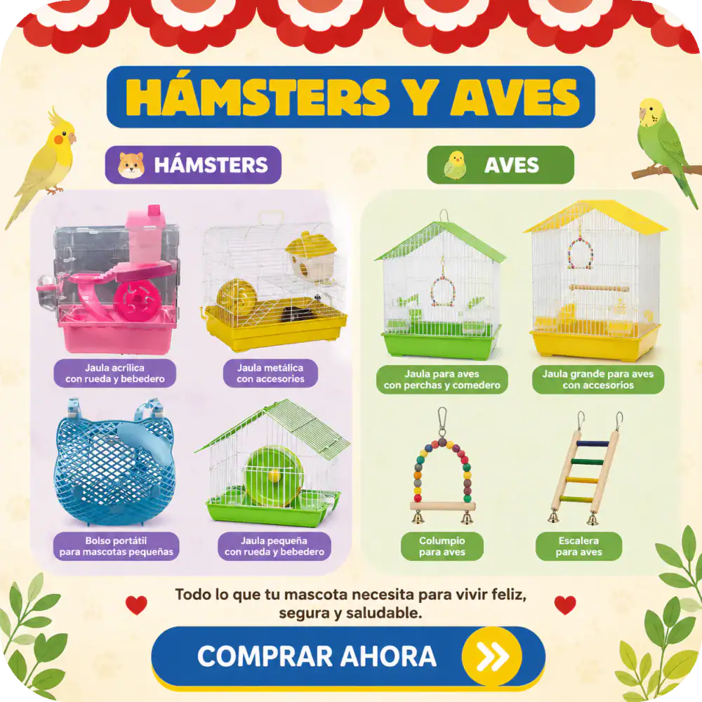 Hámsters y aves